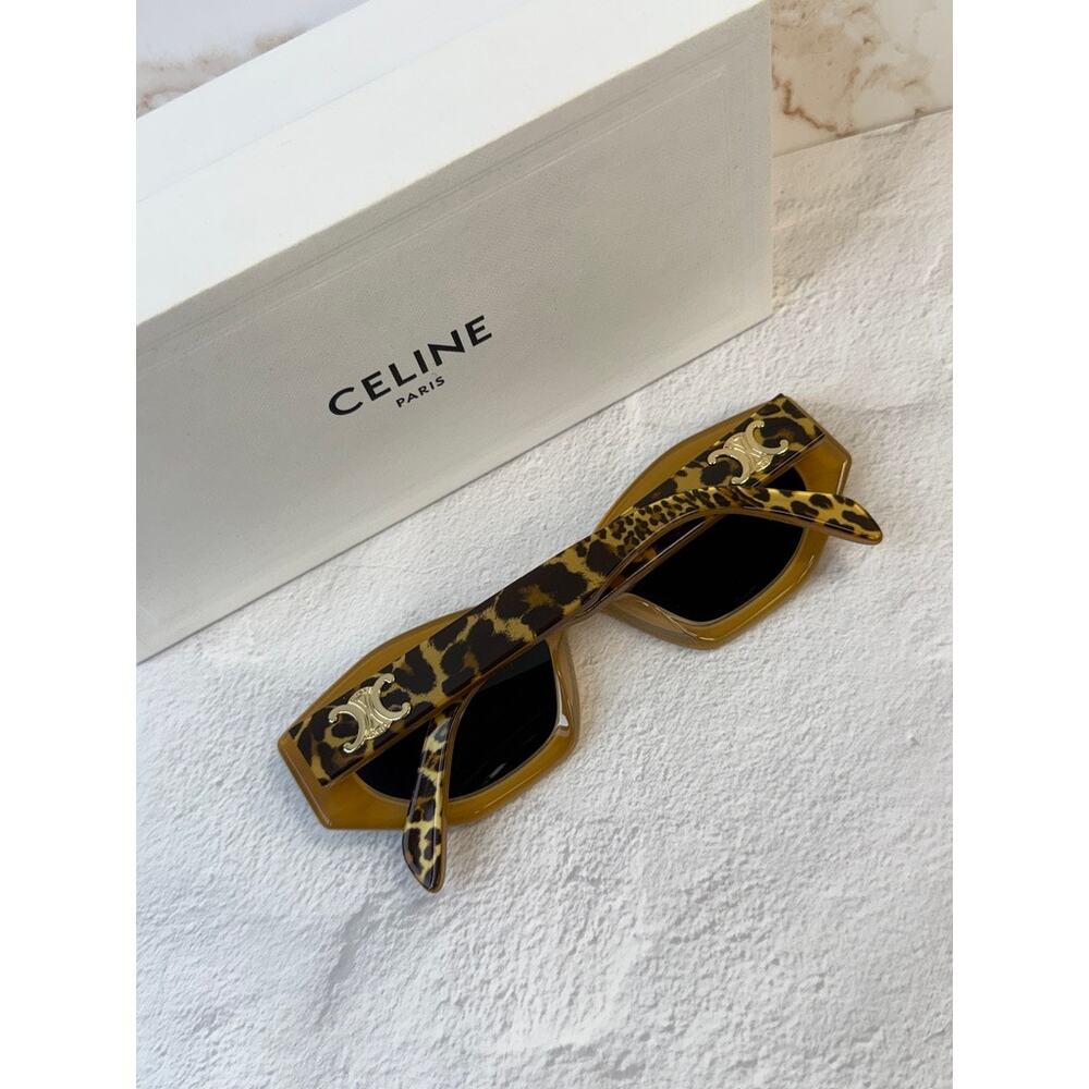 NEW Celine CL40238U Cheetah Triomphe Sunglasses - Picture 3 of 6
